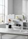Organiseur de bureau moderne - set pegboard avec panneau perforé, blanc