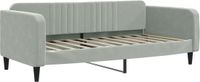 vidaXL Slaapbank 90x190 cm fluweel lichtgrijs