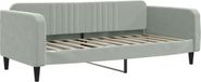 vidaXL Slaapbank 90x190 cm fluweel lichtgrijs