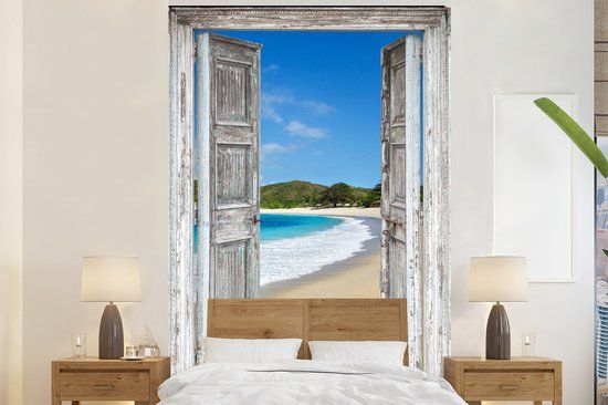 Nr1Wallpaper Fotobehang Zee - Tropical - Doorkijk - Strand - 195x300 cm - Vliesbehang