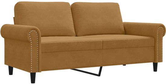 vidaXL Tweezitsbank 140 cm stof bruin