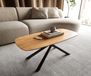 Sarity table basse Edge Boot 100x50 cm chêne naturel chant biseauté métal noir