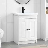Maison Exclusive Ensemble de meubles de salle de bain exclusif - Blanc - 78,5 x 37,5 x 81 cm
