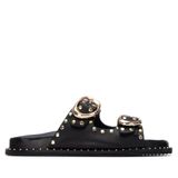 CARMELA 163056 damessandalen, leer, zwart, maat 39
