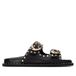 CARMELA 163056 damessandalen, leer, zwart, maat 39