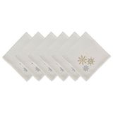 DII Vakantie Tafelblad Collectie, Katoen, Sparkle Sneeuwvlokken, Servet S/6