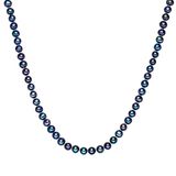 Lulu & Jane luluandjane Blauwe Zoetwater Parelketting 120 cm