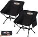 OVERMONT Premium ultralichte compacte klapstoel - draagbare buitenstoel voor volwassenen, ondersteunt tot 150 kg, inclusief draagtas, geschikt voor strand, tuin, picknick, camping en vissen, 2 stuks