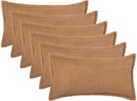 vidaXL - Kussensloop - 6 stuks - Hout - Beige - 40 x 70 cm - Bouclé
