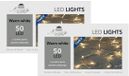 Anna's Collection Kerstverlichting - 3x - met timer - 375 cm - Lichtsnoer transparant - met 50 leds