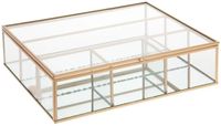 Sieradendoosje Atmosphera Sieradenkistje Glassic - 27 x 22 x 7 cm - Transparant/Goud