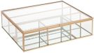 Sieradendoosje Atmosphera Sieradenkistje Glassic - 27 x 22 x 7 cm - Transparant/Goud