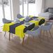 Bonamaison Tafelkleed, Anti-Mold, Sneldrogend, Waterdicht, 100% Polyester Tafellaken, Neon Geel, Rook, 140 x 200 Cm