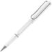 LAMY safari roll-ink white - rollerballpen met inktpatroon, ergonomische grip en lijndikte M - voor langdurig schrijfcomfort -gemaakt van robuust ASA-kunststof -incl. LAMY T10 blauwe inktpatroon