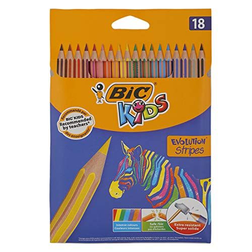 BIC Kids Evolution Strepen Kleurpotloden - 18 stuks