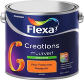 FLEXA Creations Muurverf - Extra Mat - Puur Pompoen - 2,5 liter