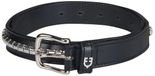 Equestro Clincher Riem Leer Zwart/Zilver 80 cm Unisex