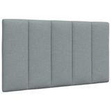 VidaXL Hoofdeind & Voeteind Licht Grijs Polyester 90 cm