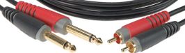 Klotz Cinch - jackkabel, 2 m goudcontacten, AT-CJ0200 - Audio kabel