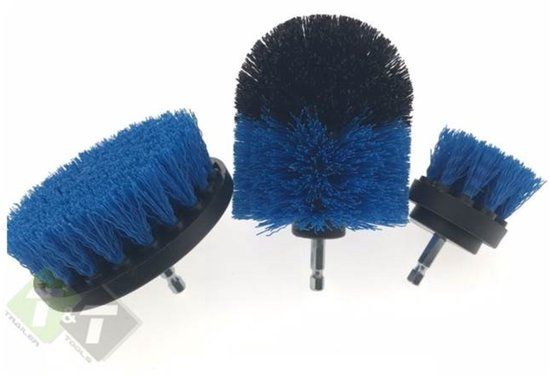 XPTools Interbosch Autoborstel - camper - caravanborstels voor de boormachine - nylon borstels