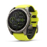 Garmin Fenix 8 Solar Sapphire 51mm - Titanium Graphite/Yellow - Montre connectée GPS multisports