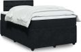 Maison Exclusive - Sommier à lattes de lit avec matelas noir 120x190 cm velours