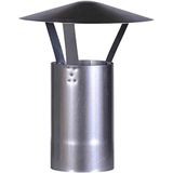 FIREFIX A130/RH regenhoed (verzinkt), hoogte 420 mm, ø 130 mm - voor 0,6 mm dikke kachelbuizen, zilver