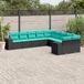 Maison Exclusive - Ensemble de jardin 10 pièces, avec coussins, en résine tressée noire