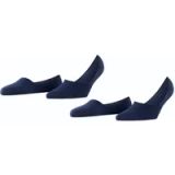 Burlington Everyday 2-Pack onzichtbar eenkleurig katoen multipack footies dames blauw - maat 39-40