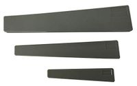 Fackelmann messen, beschermhoezen van ABS, grijs, 19,5 x 4 x 0,8 cm, 16 x 2,7 x 0,6 cm, 10 x 2 x 0,5 cm, 3 stuks