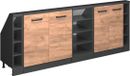 Vicco Rion Kastenset voor schuine wand – Set van 5 Eik goud/antraciet