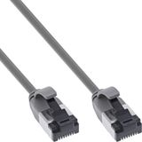 InLine® Patchkabel slim, U/FTP, Cat.8.1, TPE halogeenvrij, grijs, 1m