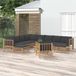 Maison Exclusive - Salon de jardin 12 pièces avec coussins gris foncé en bambou