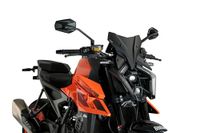Puig 21995J Nieuwe Generatie Sport Windscherm voor KTM 990 Duke 2024 – Aerodynamische prestaties en sportief design, mat zwart