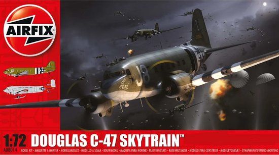 Airfix Modelbouwpakket Treinen - 08014 Douglas C-47 Skytrain WWII - Amerikaans Transportvliegtuig Plastic - 1:72 - Modelbouw