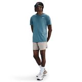 Nike T-Shirt Dri-FIT Fitness Heren Blauw Katoen/Polyester Korte Mouw Maat S