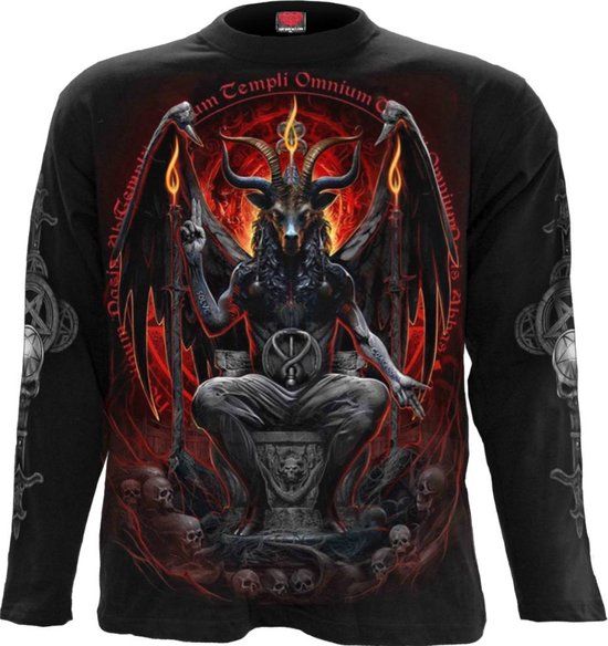 Spiral Baphomet Heren Shirt met lange mouwen - zwart - M
