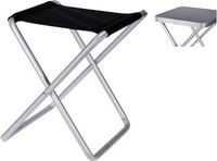 Redcliffs Vouwkruk met tafelblad - Zwart - Aluminium - 40x40x46cm