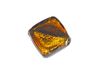 Parels Glazen parel vierkant transparant goud 3 x 3,2 cm 500 g 38 U