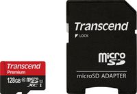 Transcend Micro SDXC Card 128GB C10 U1 + Adapter
