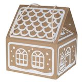 sarcia.eu Kerstcadeauverpakking, huis met witte opdruk 30x30x35 cm