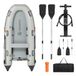 AQUASTIC DS Hybrid bateau gonflable pour 5 personnes, 480 kg | 350 x 160 cm, fond Drop-Stitch, parois latérales en tableau arrière en PVC pour moteurs hors-bord jusqu'à 11 kW/15 cv