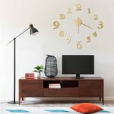 VidaXL 3D Wandklok Modern XXL 100 cm Goudkleurig