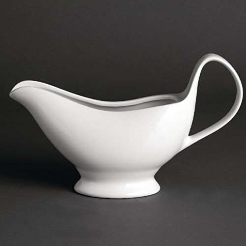 Olympia 6X Whiteware Gravy Boat 340ml 12oz - 5055437289752