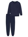 SCHIESSER Pyjama lang Heren Aubergine Effen Lange Mouw 100% Katoen Maat M
