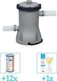 Bestway Flowclear - 2006 L/h Filterpomp - Incl. Filter Cartridge (II) & Teststrips