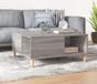Maison Exclusive - Table basse, gris Sonoma, 80x80x36,5 cm, panneau de particules