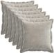 vidaXL - Housse de coussin - 6 pièces - BOIS - Gris clair - 50 x 50 cm - Tissu chenille