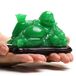 Gelukkig Boeddha standbeeld groen- zittend lachend Boeddha Feng Shui beeldjes rijkdom en geluk voor thuis & kantoor decor - inspirerende religieuze gelukkige Samll geschenken, 5,3* 3,9* 3,5 cm