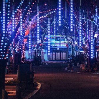 Monzana Kerstverlichting ketting voor binnen en buiten - diamantblauw